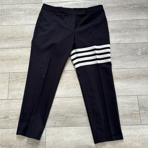 Men's Black Pants with White Stripes